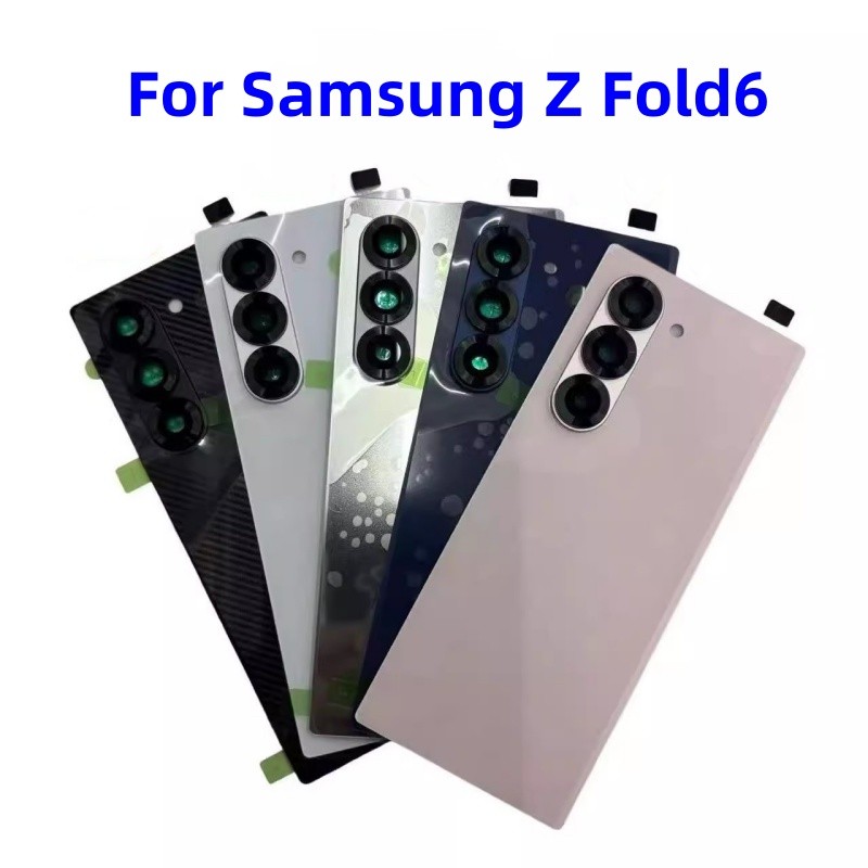 ฝาหลังกระจกด้านหลังสําหรับ Samsung Galaxy Z Fold6 SM-F956B F956U F956N ฝาครอบแบตเตอรี่อะไหล่ซ่อมแบตเ