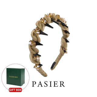 PASIER Paris Princess Hair Crown ผู้หญิง Handmade เครื่องประดับผมทุกวันชุด Party ของขวัญกล่อง FB2304-N