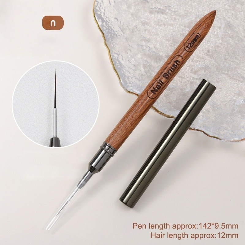 Renbg แปรงปากกาวาดเส้นเล็บ ลายดอกไม้ 6 9 12 15 18 มม. สําหรับตกแต่งเล็บ TH - รูปที่ 5