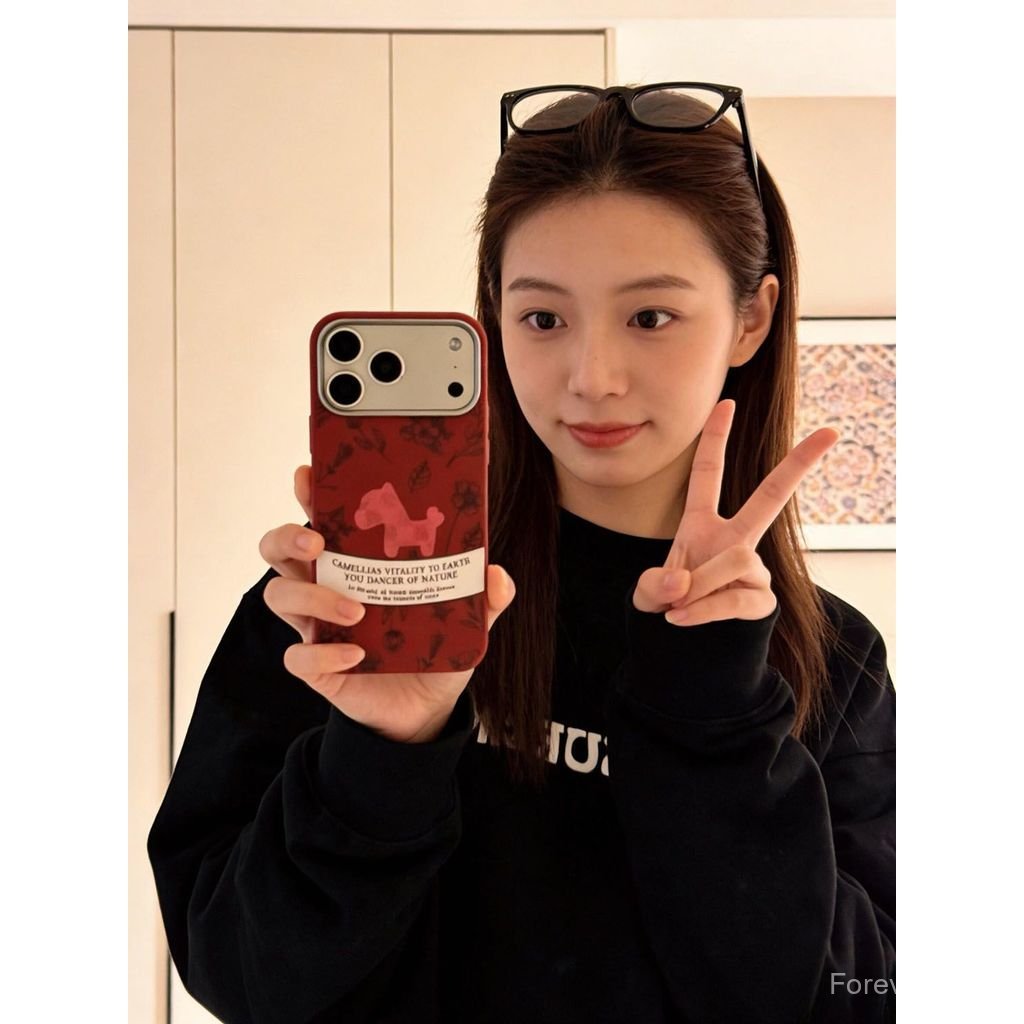 เคสโทรศัพท์ เหมาะสําหรับ iPhone 7 8 X XS XR XSMAX 11 12 13 14 15 16 17 Pro max Plus Air ปีใหม่ Red P