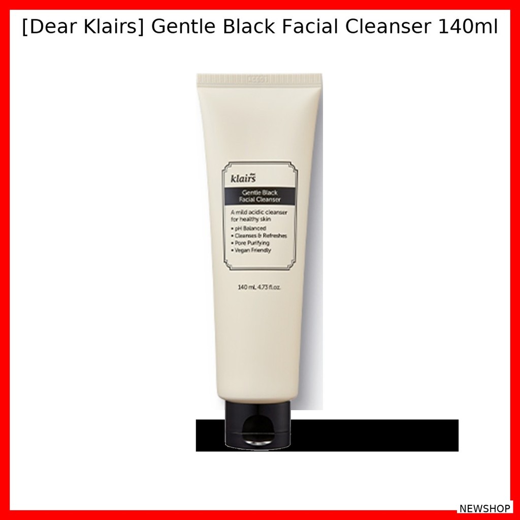 [Dear Klairs] Gentle Black Facial Cleanser 140ml / อ่อนโยน Hydrating by NEWSHOP