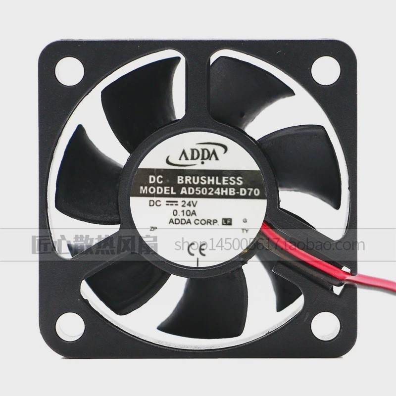 [คลังสินค้าพร้อม] Original ADDA AD5024HB-D70 24V 0.10 A 5cm 5015 พัดลมอินเวอร์เตอร์ Double Ball