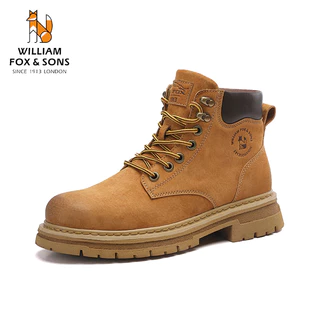 WILLIAM FOX&SONS รองเท้าบูทฤดูหนาวอบอุ่นเบาะสำหรับผู้ชาย