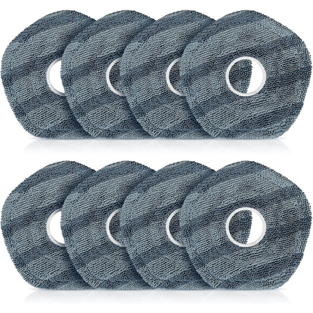 8 แพ็ค Mop Pads ใช้งานร่วมกับ eufy X10 Pro Omni / X9 Pro เครื่องดูดฝุ่นหุ่นยนต์, Spin ทําความสะอาด P