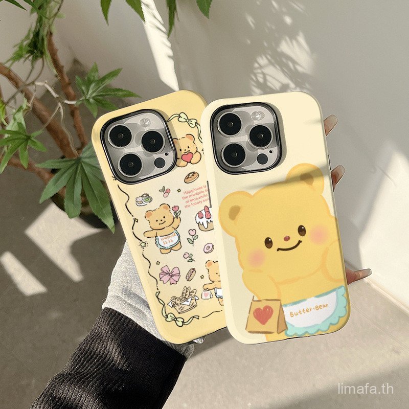 ขนมหวาน Chef Butter Bear เคสโทรศัพท์สองในหนึ่งเดียวเหมาะสําหรับ iPhone 15promax 16promax 17promax xs