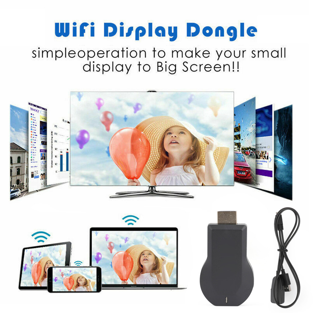 4K M4+ Air Play HD TV Stick WIFI Display Receiver Dongle Streamer