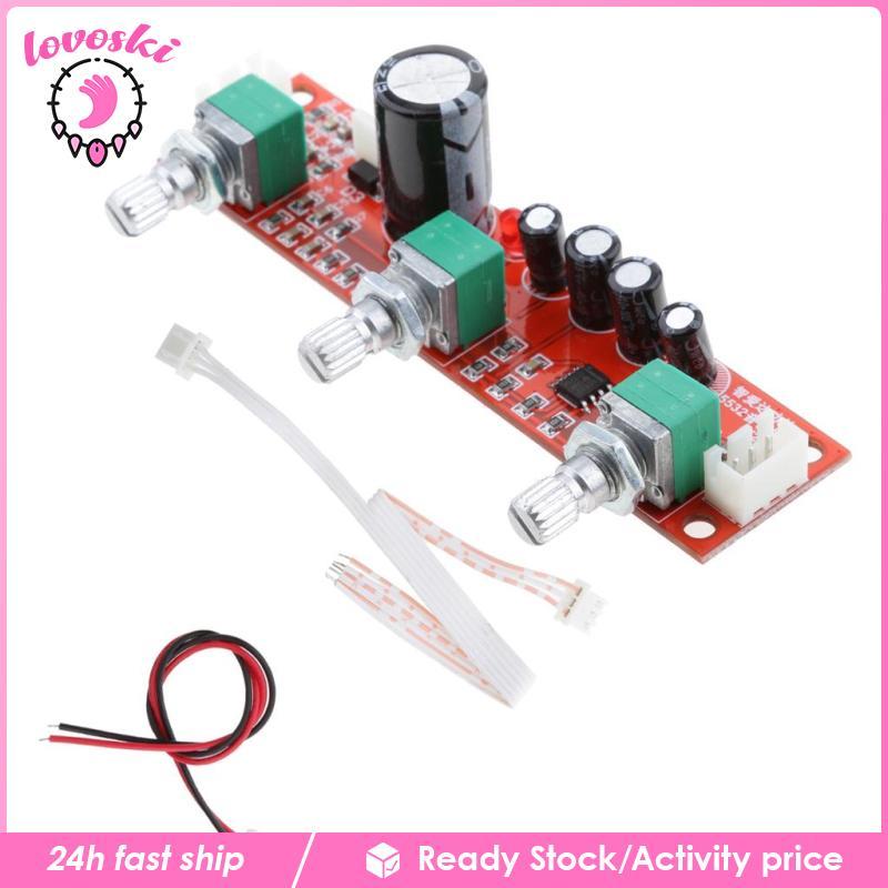 [Lovoski] NE5532 เครื่องขยายเสียง Preamp Board Bass/Treble Volume Control Preamp
