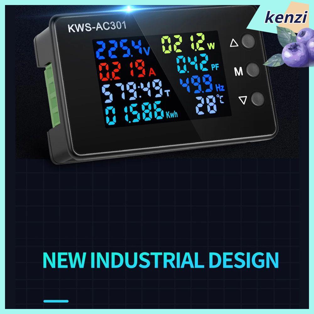 KENZI โวลต์มิเตอร์แบบดิจิตอลแอมป์มิเตอร์ 0-100A KWS-AC301 เครื่องวัดพลังงานความแม่นยําสูง
