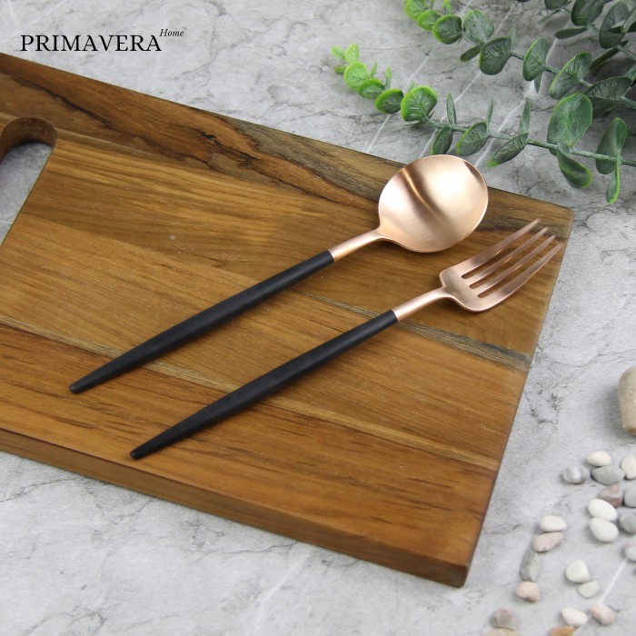 Cutipol Portugal GOA ROSE GOLD Plated ช้อนส้อม Made in Portugal