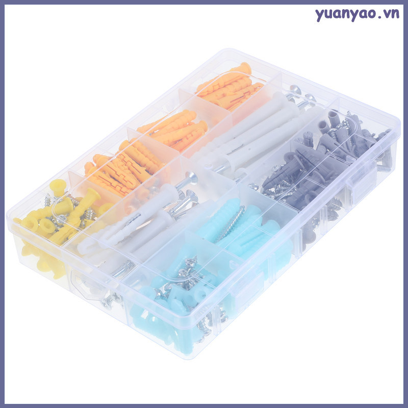 1 ชุด Drywall Anchor Assortment Dry Wall Anchor และสกรูชุดสมอคอนกรีต yuanyao