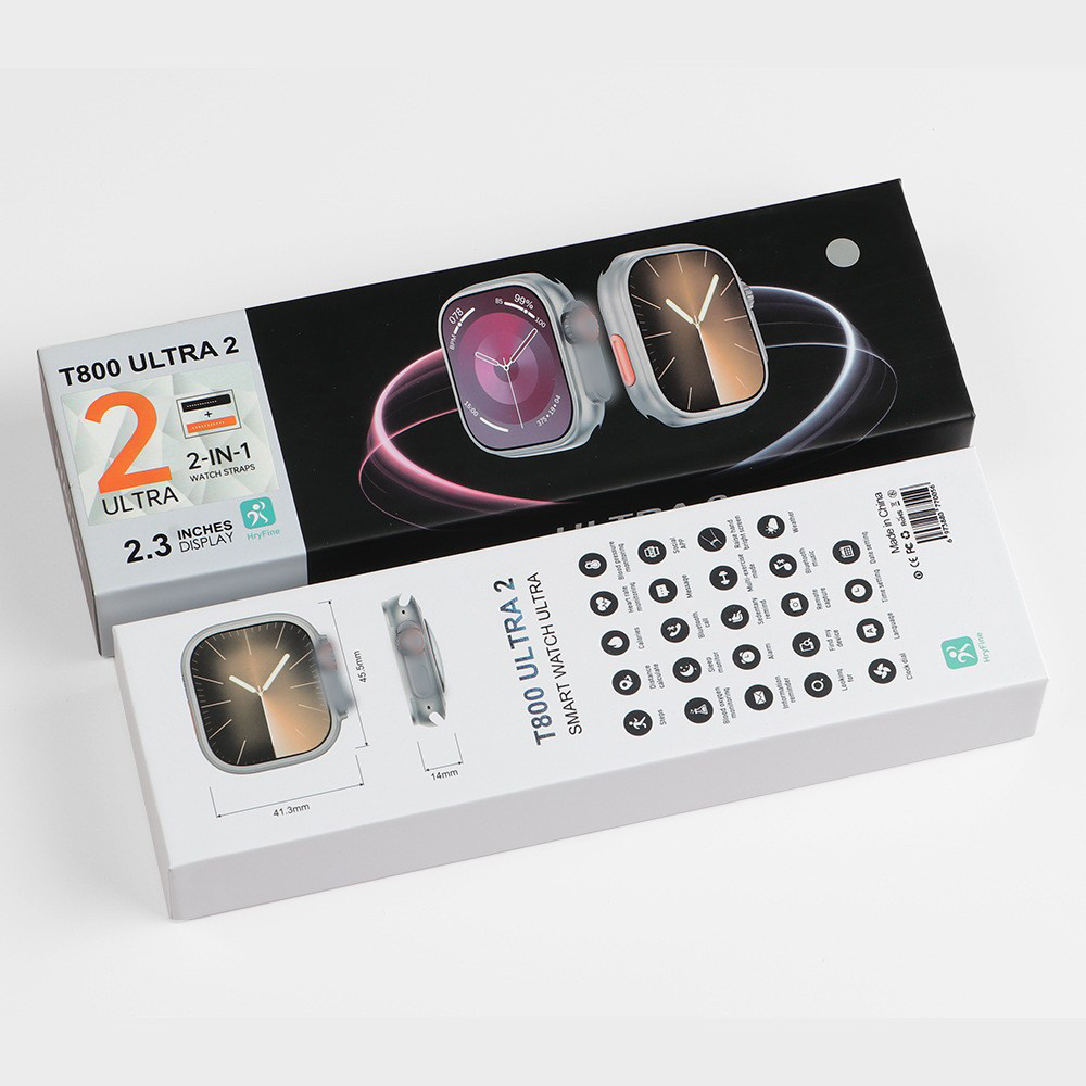 T800 Ultra 2 Dual Strap Smart Watch Hryfine Original APP สร้อยข้อมือกีฬา 3.1224