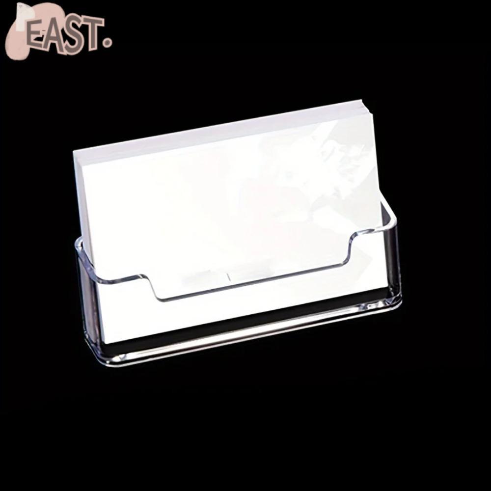 EASTS Business Card , Transparent Location Card Organizer Desktop Shelf Box, High Quality Creative A
