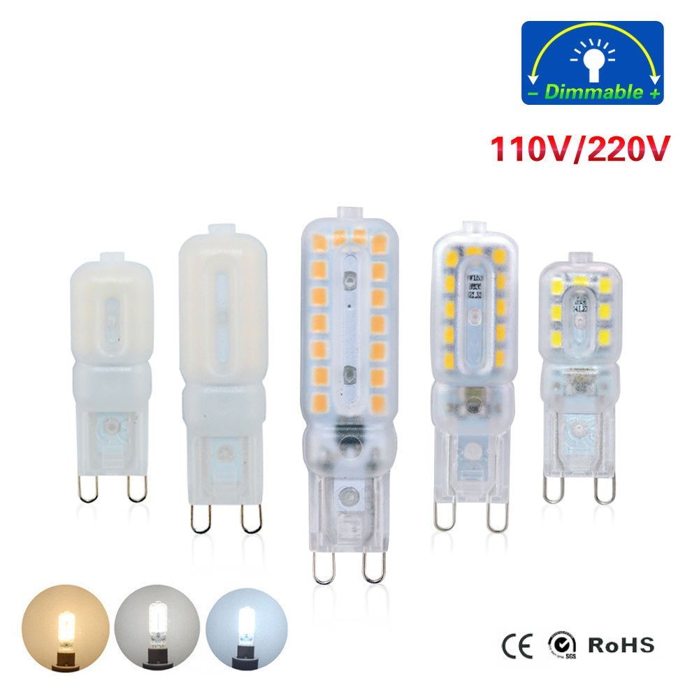 G9 ไฟ LED G9 ไฟข้าวโพด G9 ไฟซิลิโคน G9 ไฟแก้ว 220V 110V ไฟตู้เย็นคริสตัล KTBT