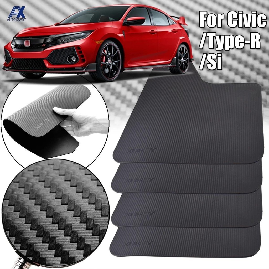 Rally Mud Flaps สําหรับ Honda Civic Type R Type-R Type-S Mugen Si EK9 EP3 FD2 FN2 RR RC GT FK2 FK8 M