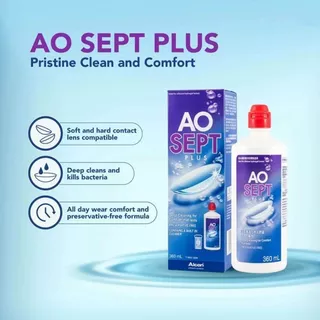 Aosept Plus Alcon เอโอเซ็พท์ พลัส น้ำยาทำความสะอาดคอนแทคเลนส์ ( ขนาด360ml )