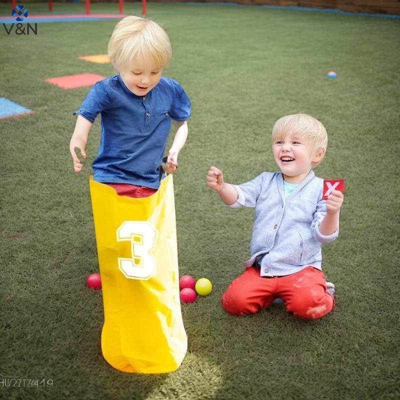 (V&N) 1/4 ชิ้นสีสันเด็กกระโดดกระเป๋าพับได้น้ําหนักเบาเด็ก Field Race Bag กลางแจ้งแม่ลูก Interactive 