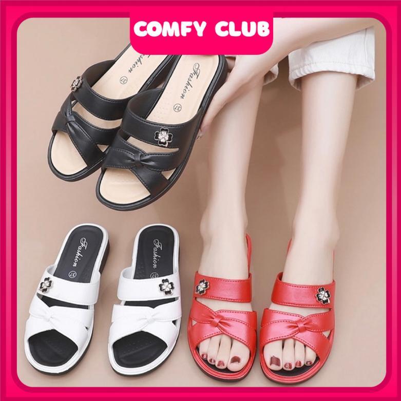 LH 888 รองเท้าผู้หญิงฤดูร้อนฤดูใบไม้ผลิลําลองส้นเตี้ยยางรองเท้าสไลด์บน Kasut Wanita