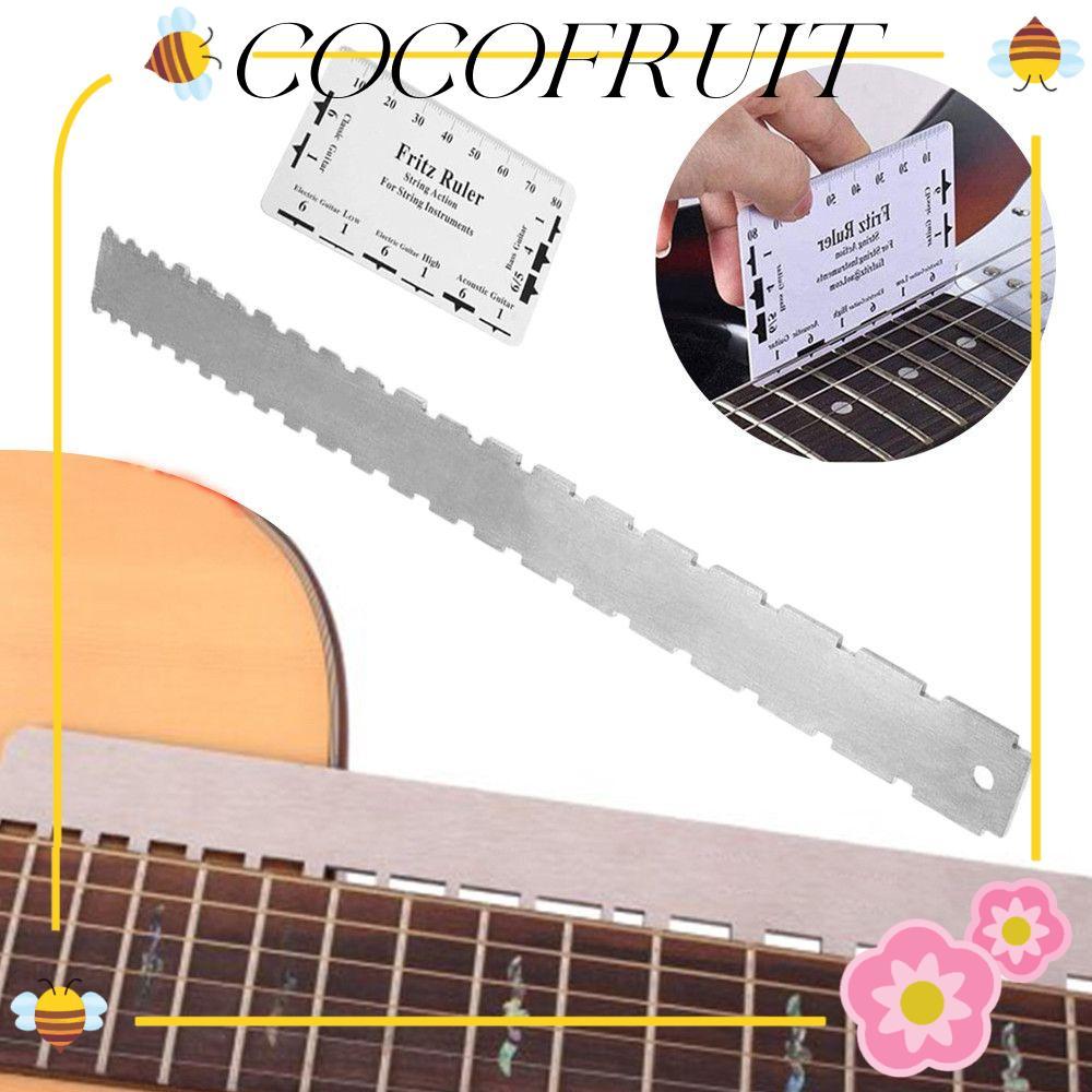 COCOFRUIT กีตาร์คอ Gauge Leveling กีตาร์ไฟฟ้าอุปกรณ์เสริมขอบตรงพร้อม String Action ไม้บรรทัดสําหรับ 