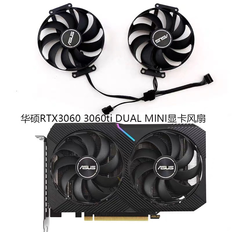 ASUS ASUS Snow Leopard RTX3060 พัดลมการ์ดกราฟิก 3060ti DUAL MINI กราฟิกการ์ดพัดลมบอล