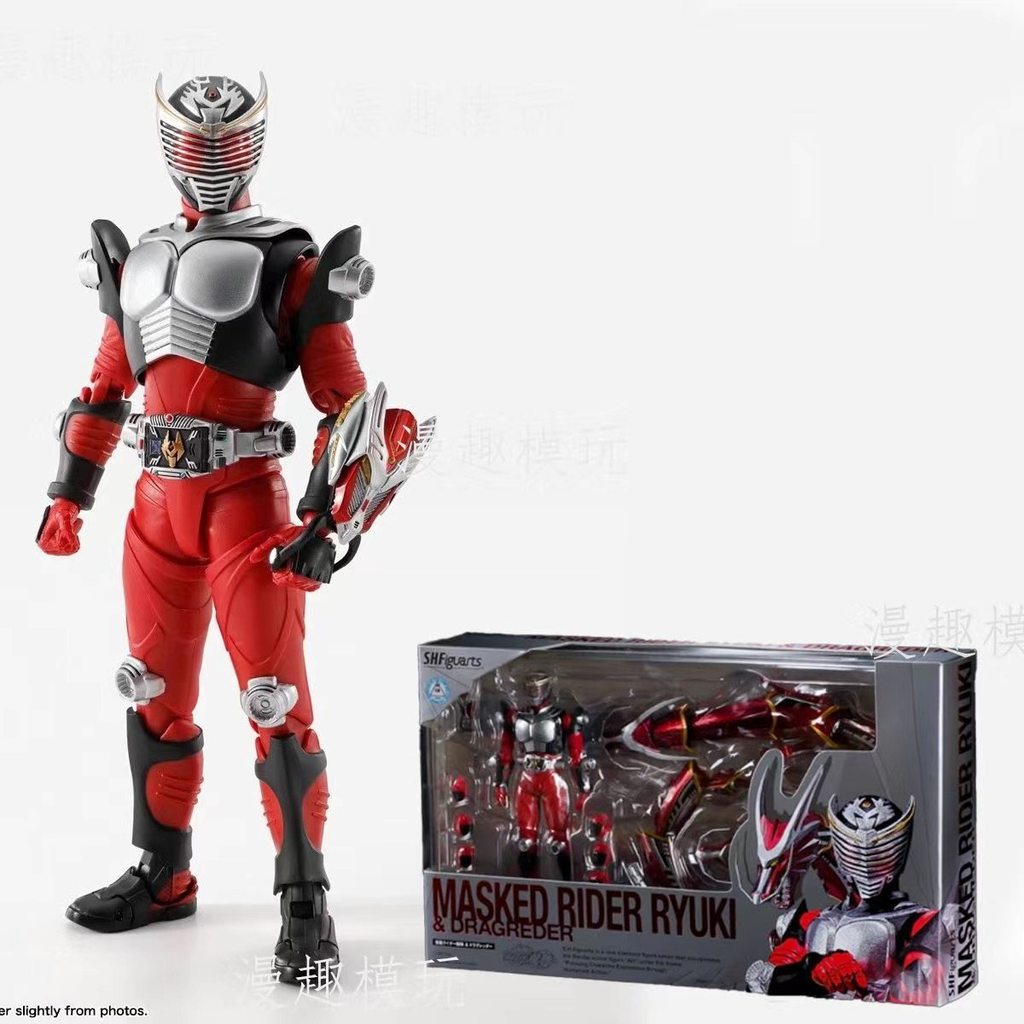 ในประเทศ SHF Masked Rider Shi Dragon Rider แกะสลักกระดูกจริง Ryuki Warriors Dragon Contract Beast อั