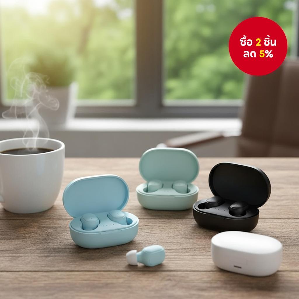 A6S TWS หูฟังบลูทูธ 5.0 พร้อมกล่องชาร์จพกพาสําหรับออกกําลังกาย
