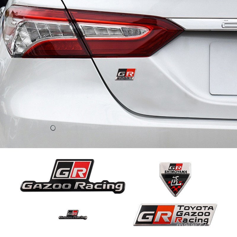 เหมาะสําหรับ Toyota GR โลโก้รถโลหะ SPORT สติกเกอร์รถ GR86 พวงมาลัยการปรับเปลี่ยนสติกเกอร์ตกแต่งป้ายอ