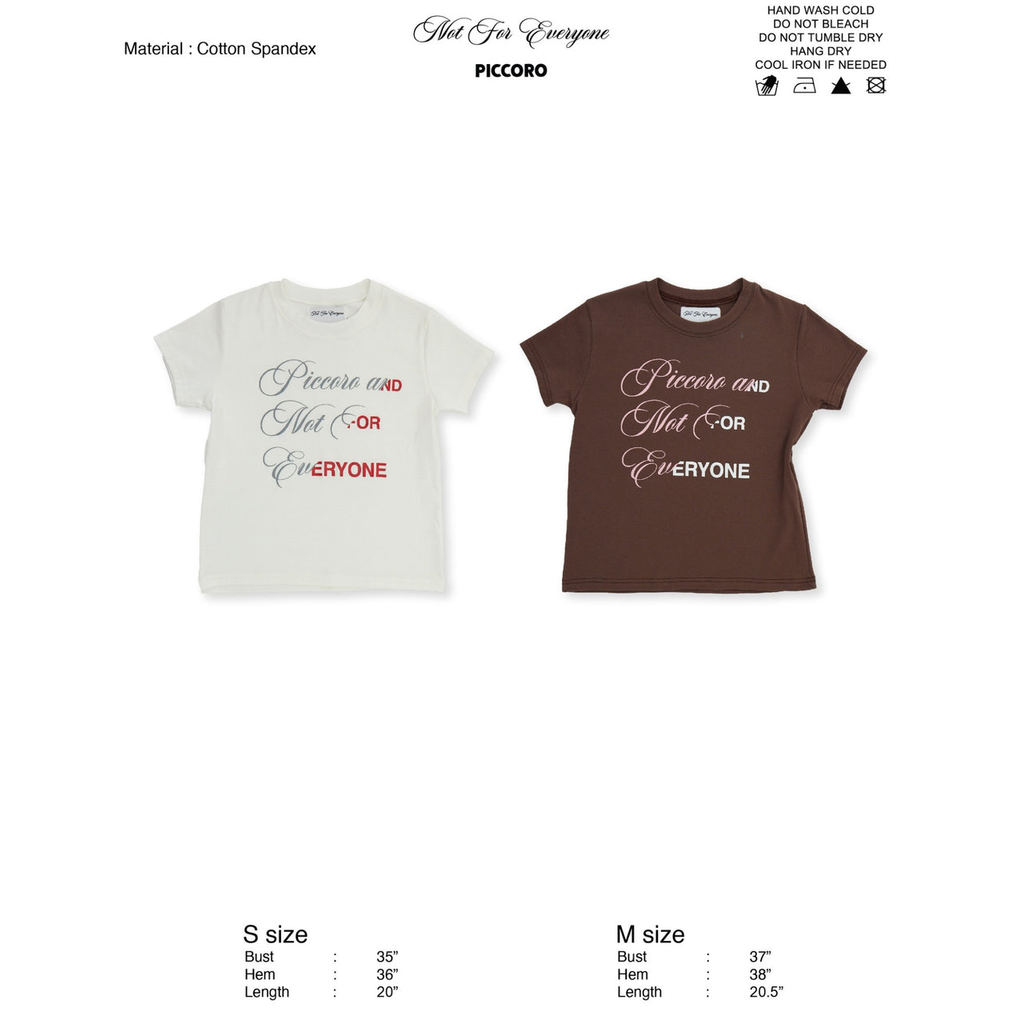 NFE x PICCORO - Baby Tee เสื้อยืดเบบี้ทีสกรีนโลโก้