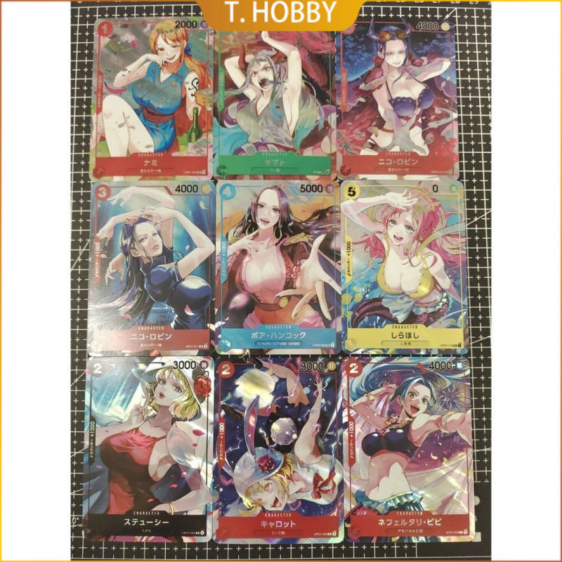 One Piece Flash Card เลียนแบบ op Beauty One Piece ชุดสีสันแฟลชการ์ดสีสันสดใสชุดการ์ดสะสมมูลค่าสูง 9 