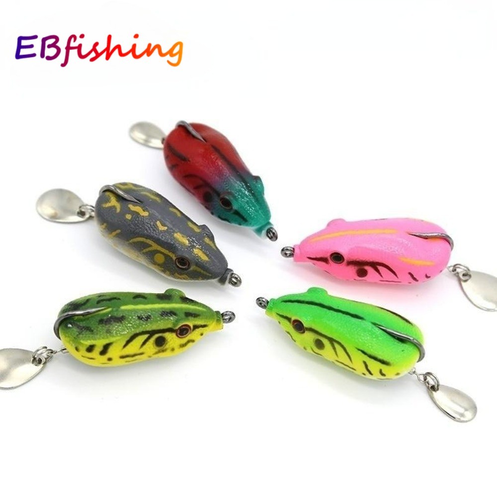 Umpan Katak Jump Frog Lure ขนาด 5.5 ซม. หนัก 14 กรัม ตะขอเดียว เหยื่ออ่อนสำหรับการตกปลา