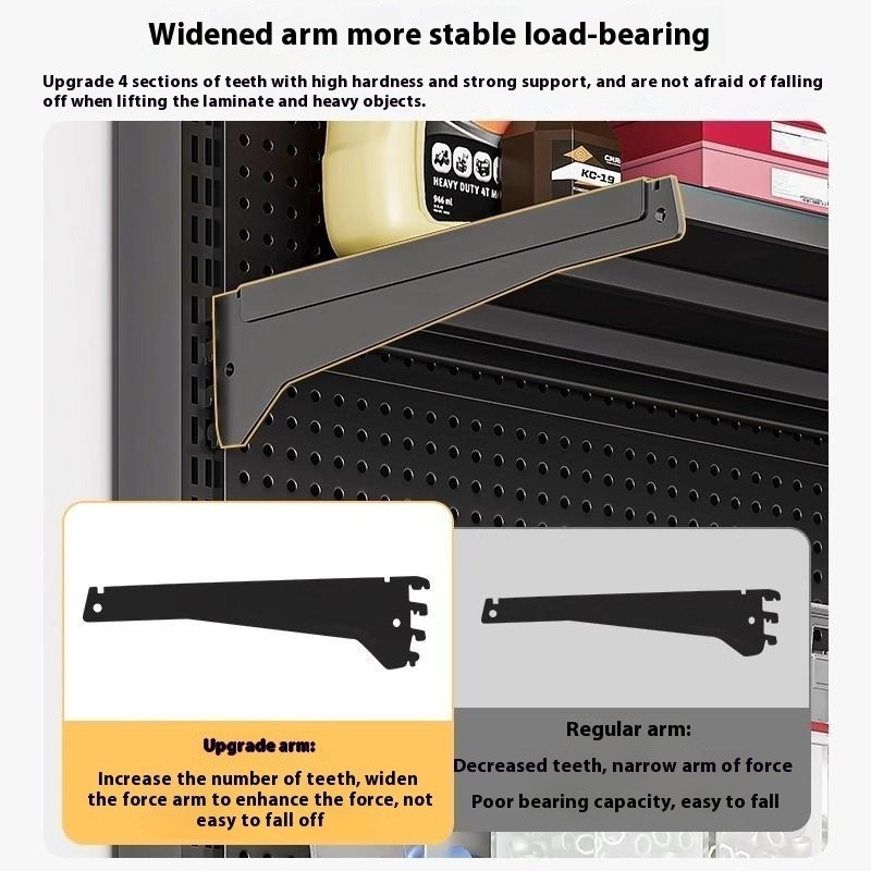 รุ่นใหม่ 🔹🔹 ชั้นวางแบบ Pegboard ชั้นวางเครื่องมือฮาร์ดแวร์แบบตั้งพื้น ชั้นวางอุปกรณ์กีฬาโลหะแบบไม่ต้