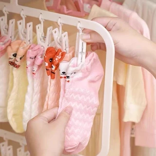 SMILO ไม้หนีบผ้าพลาสติก ไม้แขวน มี 2 สีให้เลือก พับเก็บได้ ประหยัดพื้นที่ แข็งแรงทนทาน ตากชุดชั้นใน