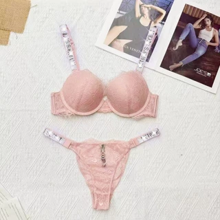 Shiny Rhinestone ชุดชั้นในกางเกงชุดหรูหราเซ็กซี่สวยกลับ Gathering bra ชุด e66t3