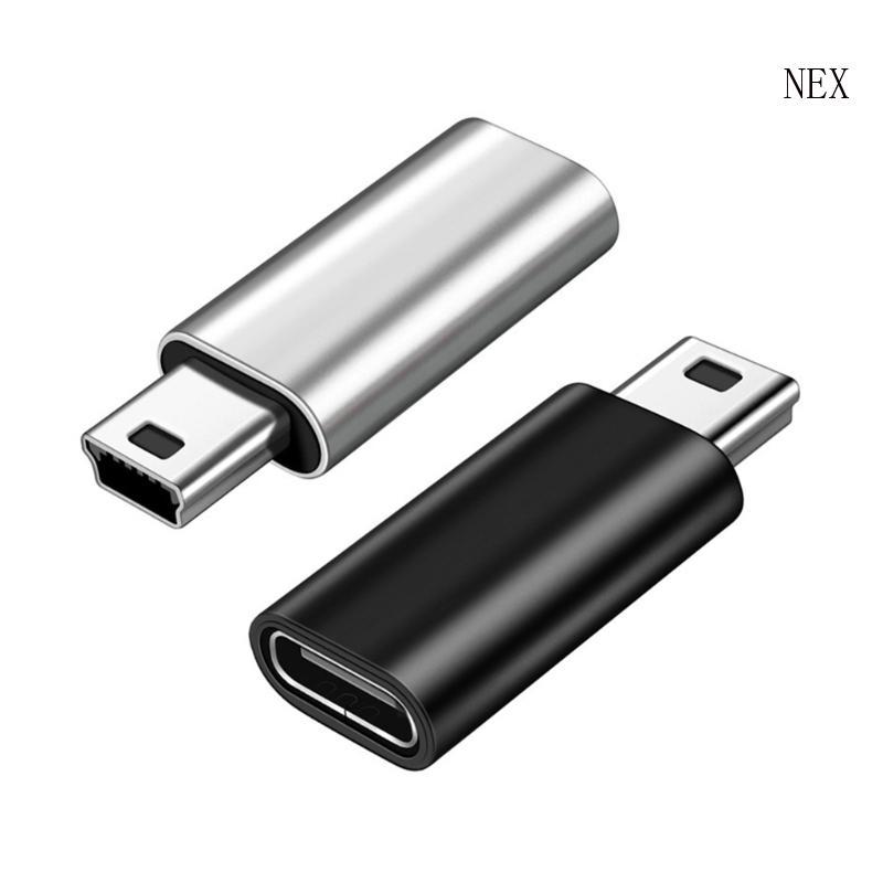 NEX อะแดปเตอร์ USB เป็น USB C ขนาดเล็ก USB C ถึง Mini USB อะแดปเตอร์ USB C หญิงเป็น Mini USB