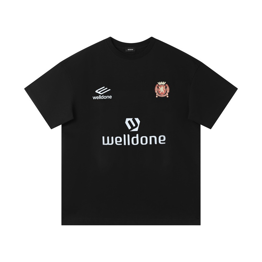 SOSN welldone Summer loose men's short sleeve shirt T Women's Heavyweight Jersey welldone