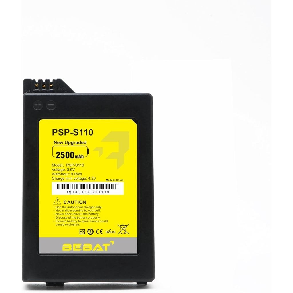 PSP-S110 Battery,2500mAh Hign Capacity for Sony PSP 2000/3000 PSP-S110 Console,Rechargeable Battery 