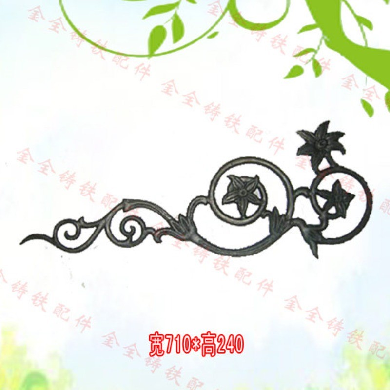 Wrought Iron Gate RenovationCast Floral In Stock Supply Railing Decor Pig Iron Material European Iro
