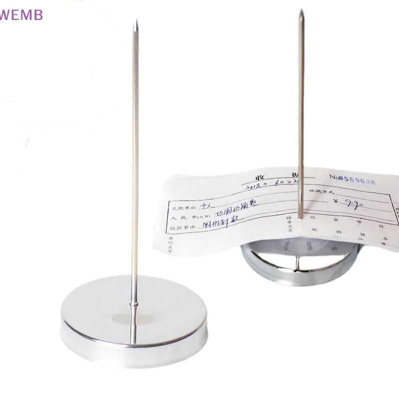 WEMB โต๊ะใบเสร็จรับเงินผู้ถือสแตนเลสตรง Rod ผู้ถือกระดาษ Spike Stick สําหรับ Bill ใบเสร็จรับเงินอุปกรณ์ครัวใหม่