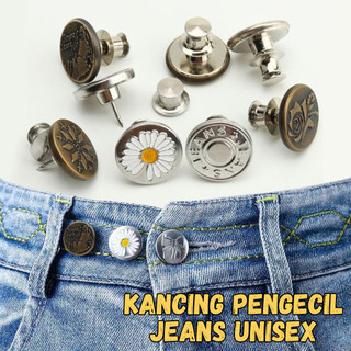 5635 Kancing Pengecil Jeans Unisex / Kancing Jeans Dapat Dilepas / Kancing Celana Copot Pasang / Kait Pengecil Lingkar Pinggang