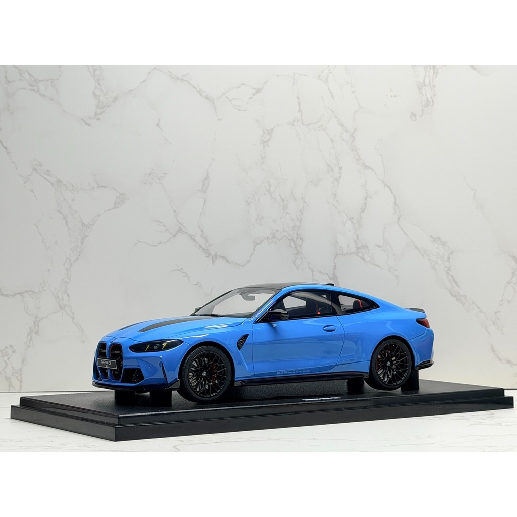 [Out] GT Spirit 1: 18 BMW BMW M4 CS รถเรซินรุ่น 1/18 Sky Lake Blue Carbon Fiber หลังคารมควันล้อสีดํา