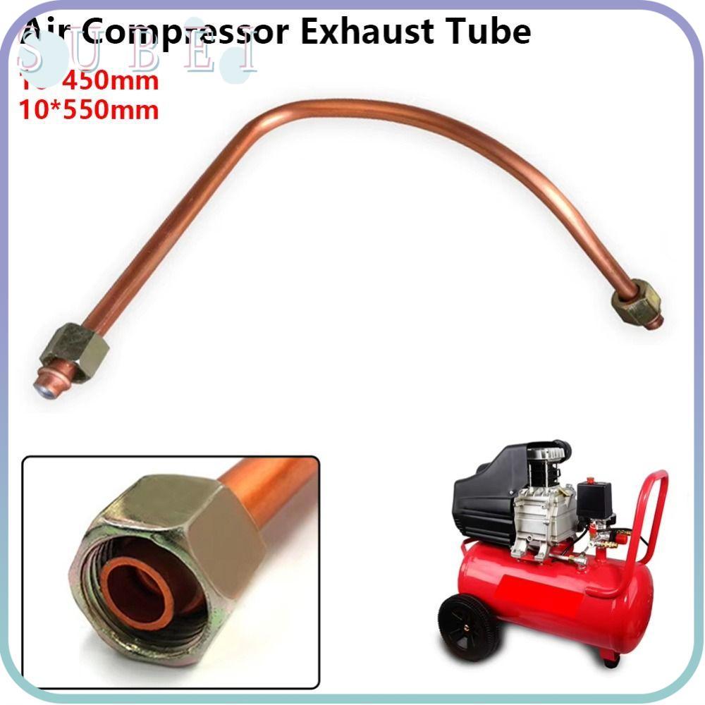 SUKAA 1 ชิ้นเชื่อมต่อท่อ,อลูมิเนียม G3/8" Hex Nut Air Compressorไอเสียหลอด, 10*450 มิลลิเมตร 10*550 มิลลิเมตร Air Line ท่อเปลี่ยนอุปกรณ์ฮาร์ดแวร์