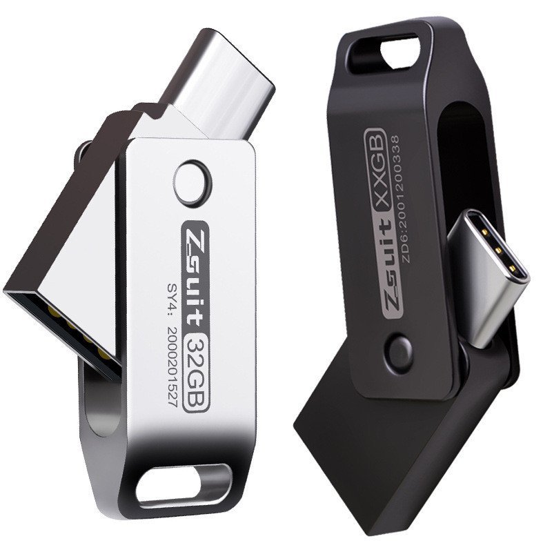 Type-C โทรศัพท์มือถือ U Disk Meter 5/4C Dual Connector โลหะหมุน otg usb3.0 ของขวัญ U Disk Fixed-Made