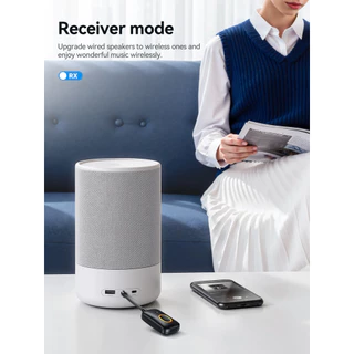 HOCO E151 AUX Transmitter / Receiver อะแดปเตอร์บลูทูธ 2in1 แปลงเครื่องเสียง AUX เป็นไร้สาย รองรับการโทร BT 5.4 hc5