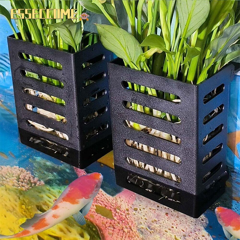ESSECCOME กระถางต้นไม้ตู้ปลา, พืชน้ําภูมิทัศน์ Hydroponic Aquarium ที่วางพืช, ถังปลูกภูมิทัศน์อ่างล้างหน้าหม้อแก้วพืชชั้นเสริม