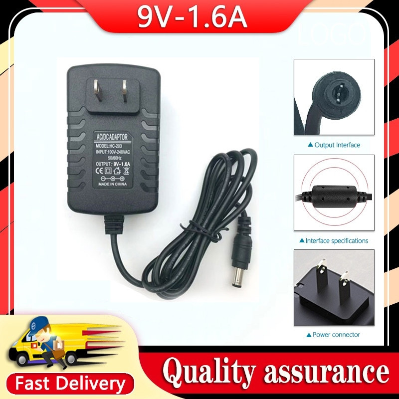 ใหม่อะแดปเตอร์เครื่องพิมพ์ 9V 1.6A AC/DC 5.5 มม.* 2.5 มม.สําหรับ Brother P-Touch PT-D200 PTD200 PT-D