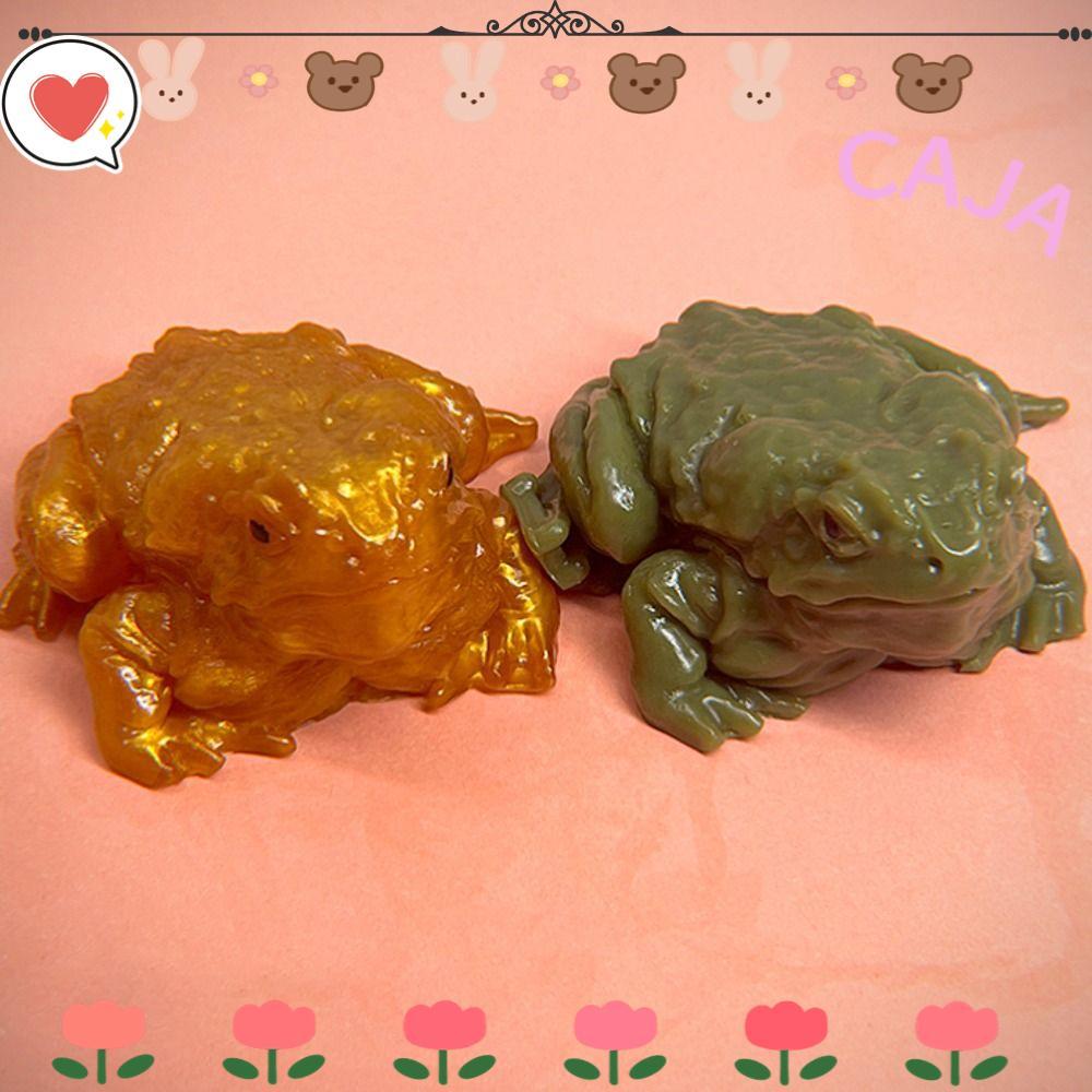 CAJA1 Frog SimulationToy, Stress-relief Toad Frog Squeeze, Sticky Soft Squeeze ของเล่นของเล่น Tricky