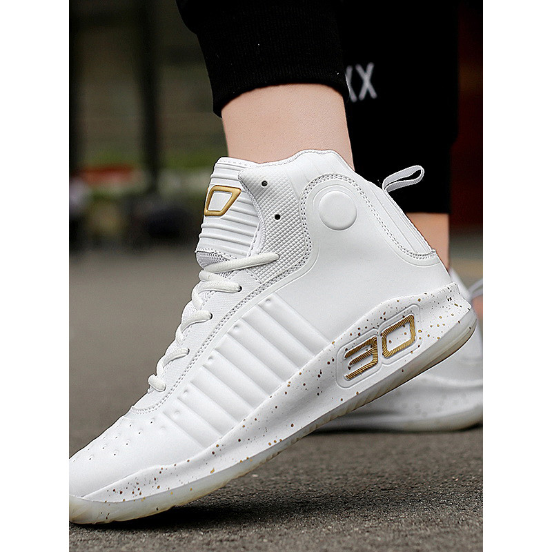 Curry 4th Gen รองเท้าบาสเก็ตบอล High-top ดีไซน์ซัพพอร์ตแรงกระแทก สำหรับทุกวัย เหมาะสำหรับการเล่นบาสเ
