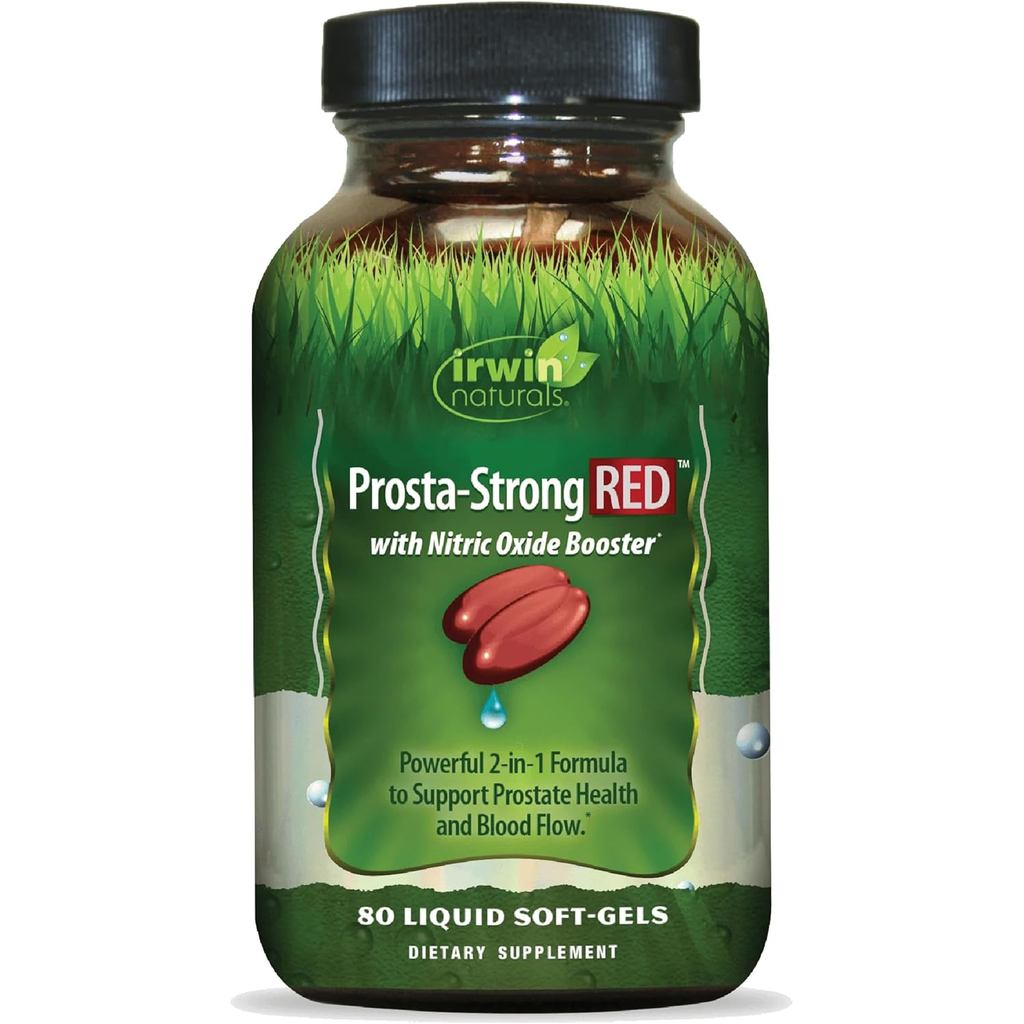 Irwin Naturals Prosta-Strong RED with Nitric Oxide Boosters, Saw Palmetto, Lycopene, Pumpkin Seed & 