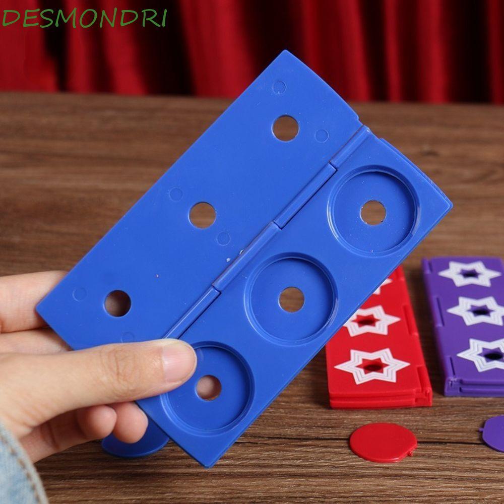DESMNDRI Magic Props ดินสอสอดใส่เหรียญนักมายากลการเรียนรู้ภาพลวงตา Props ง่ายต่อการทํา Interactive P