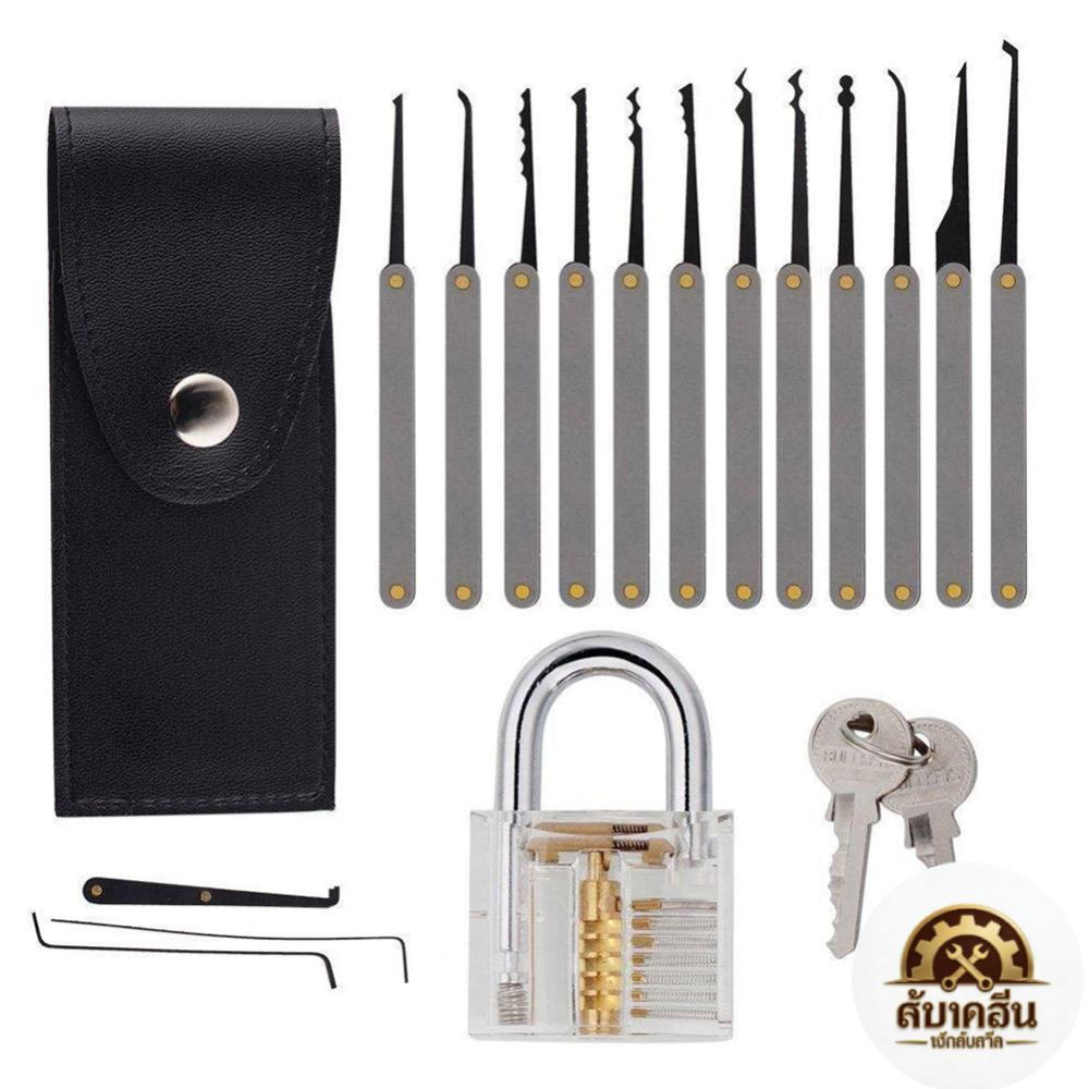 [Elizabeth1.th] 17pcs Lock Pick Padlock Picking Training Practice Lock Pick Set for Training Locks L