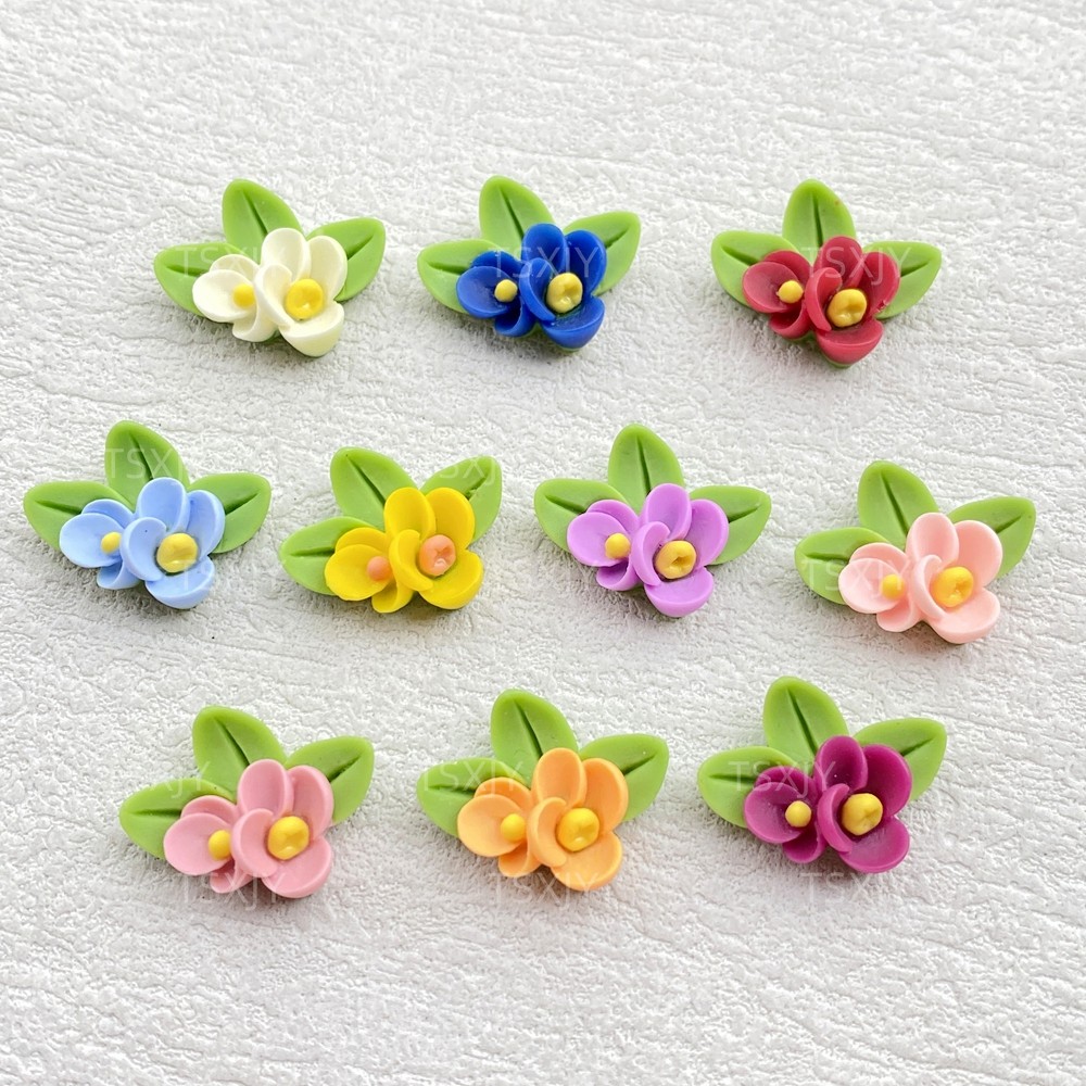20 ชิ้นเรซิ่นน่ารักผสมสีดอกไม้/เล็บอุปกรณ์เสริมแบนกลับ Rhinestone DIY งานแต่งงานสมุดภาพตกแต่งคริสต์มาสหัตถกรรม ราคา ถูกที่สุด ดีลบีเคเค แกลเลอรีภาพที่ 5